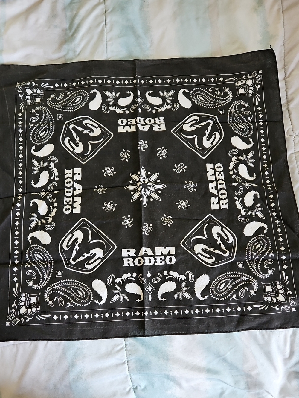 Vintage Dodge Ram Rodeo Western Paisley Bandana